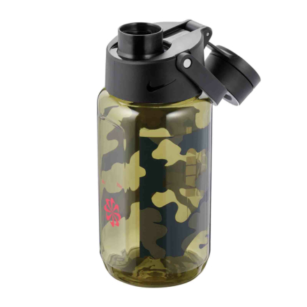 Nike TR Renew Recharge Chug Water Bottle - 16oz - Olive/Black/Red