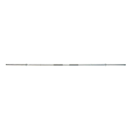 York 6'6" Chrome Solid Knurled Bar